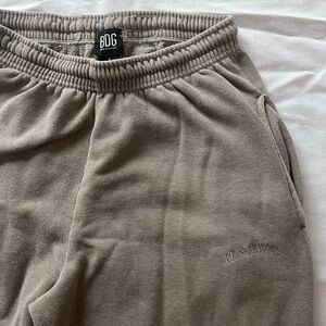 Light brown Urban outfitters joggers. (Much lighter than they appear)